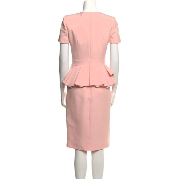 NWT. $3190 ALEXANDER MCQUEEN PEPLUM DRESS Pink IT38 / US2 - Picture 13 of 16
